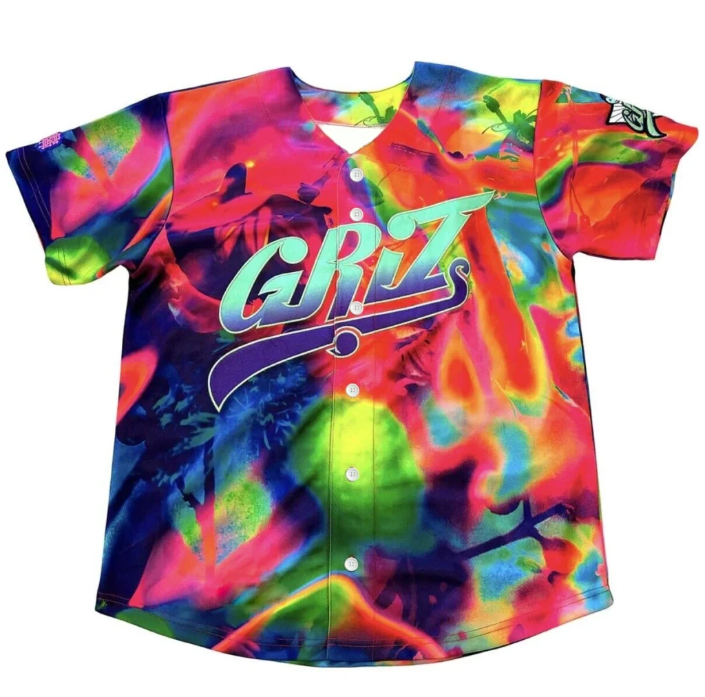 GRIZ INFRA RAD BASEBALL JERSEY LARGE SHOW LOVE SPREAD LOVE Men Women Baseball Jersey For EDM - Griz Merch