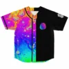 GRIZ Rainbow Brain Baseball Jersey Harajuku Thin button Baseball Uniform Funny Baseball Jersey Fro Fan - Griz Merch