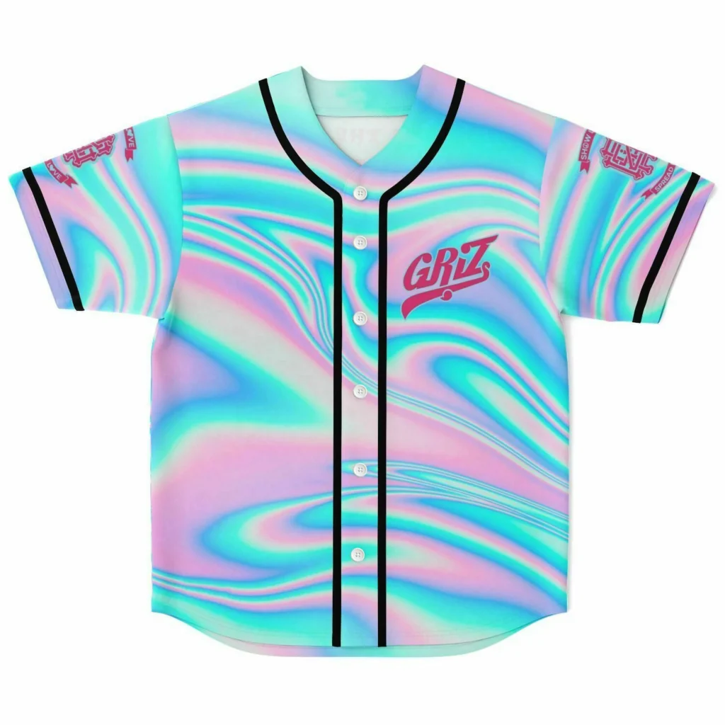 GRIZ WHAT IS THE PROBLEM WITH Ice Cream EDM Jersey Harajuku Thin button Baseball Uniform Men - Griz Merch