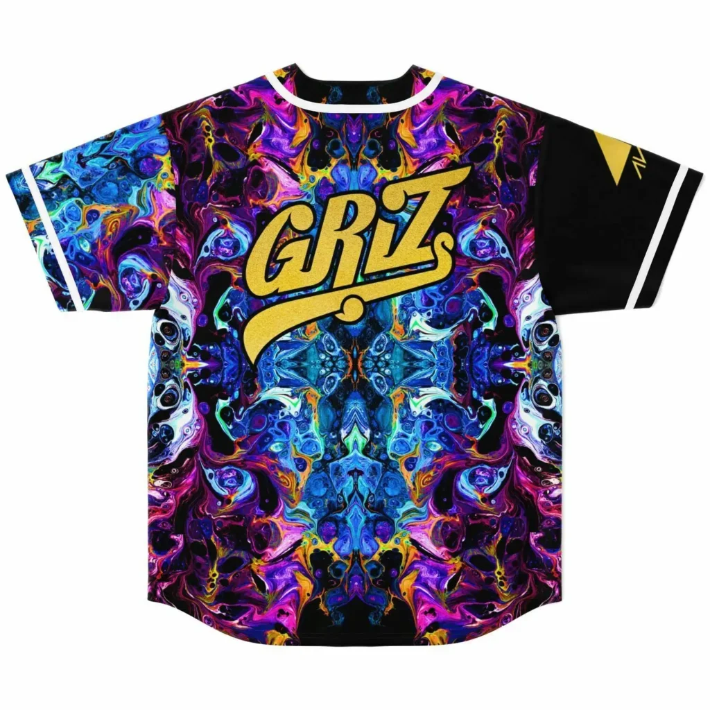 Griz Fantasy Graphic Jersey Harajuku Thin button Baseball Uniform Men Women Baseball Jersey For EDM Festivals 1 - Griz Merch