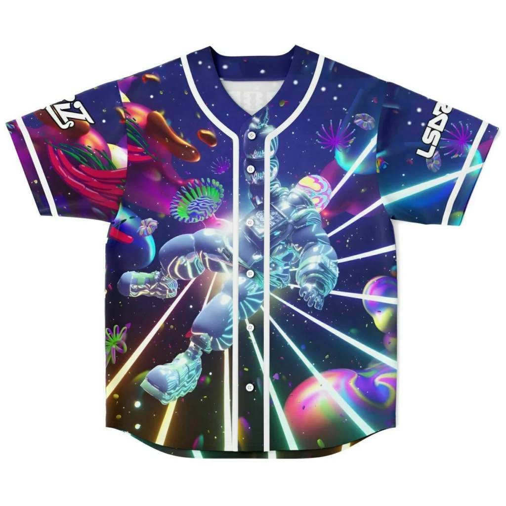 Griz and LSdream Jersey Harajuku Thin button Baseball Uniform Men Women Baseball Jersey For EDM Festivals - Griz Merch