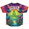 Producer GRIZ Concert Site Mushroom Print Streetwear Harajuku Thin button Baseball uniform Baseball Jersey Unisex customizable 1 - Griz Merch