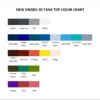 tank top color chart - Griz Merch