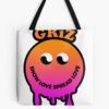 Griz Merch Dripy Smiley Tote Bag Official Griz Merch