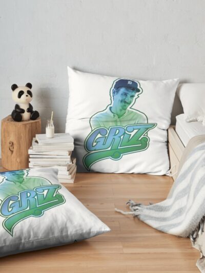 Griz Throw Pillow Official Griz Merch