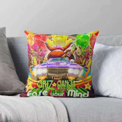 Griz Your Mind Tour 2022 Masmart Throw Pillow Official Griz Merch