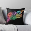 Griz Logo - Rainbow Monsteras Throw Pillow Official Griz Merch