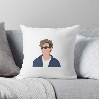 Griz Face Throw Pillow Official Griz Merch