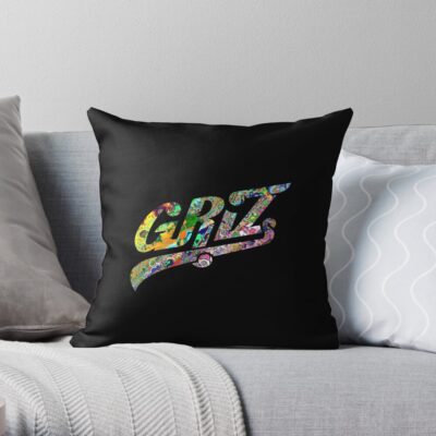 Griz Trippy Psychedelic Throw Pillow Official Griz Merch