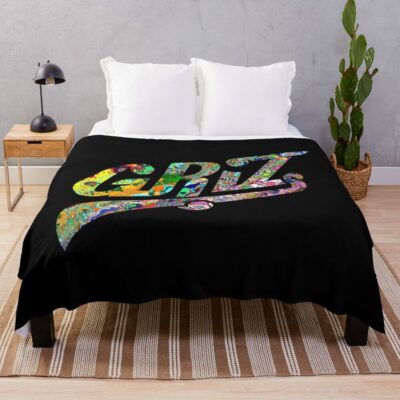 Griz Trippy Psychedelic Throw Blanket Official Griz Merch