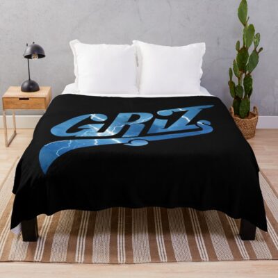 Griz Lightning Throw Blanket Official Griz Merch