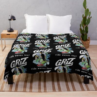 Griz Ride Waves Tour Throw Blanket Official Griz Merch