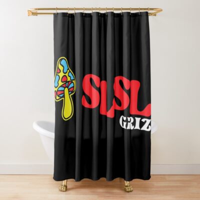 Griz Merch Griz Slsl Shroom Shower Curtain Official Griz Merch