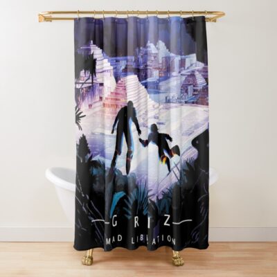 Griz Mad Liberation 2021 Masjule Shower Curtain Official Griz Merch